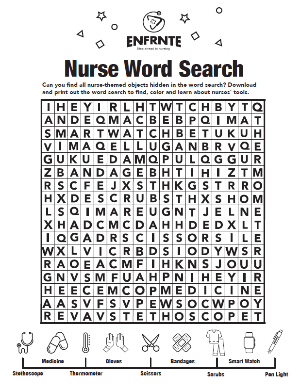 crossword puzzle based on nursing